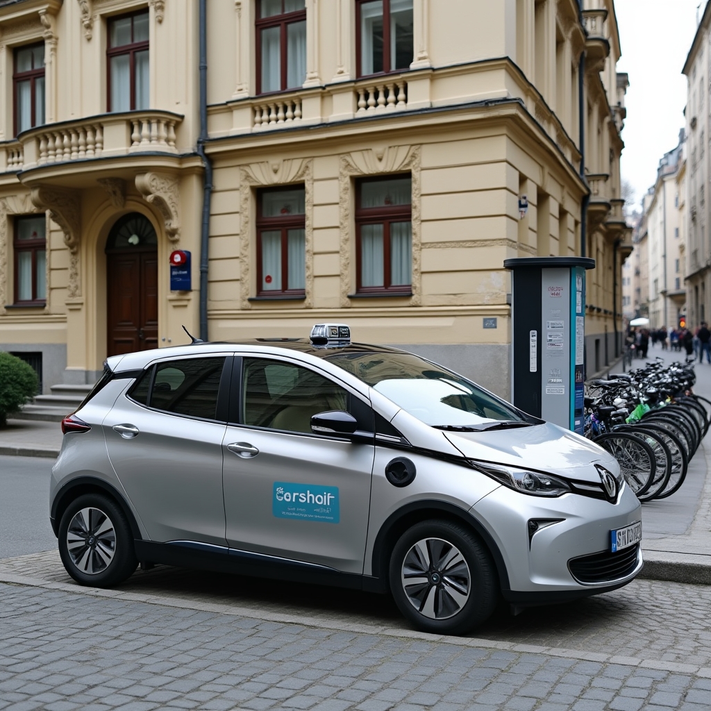 Carsharing-Fahrzeug an einer Wiener Station